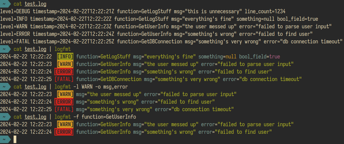 logfmt example